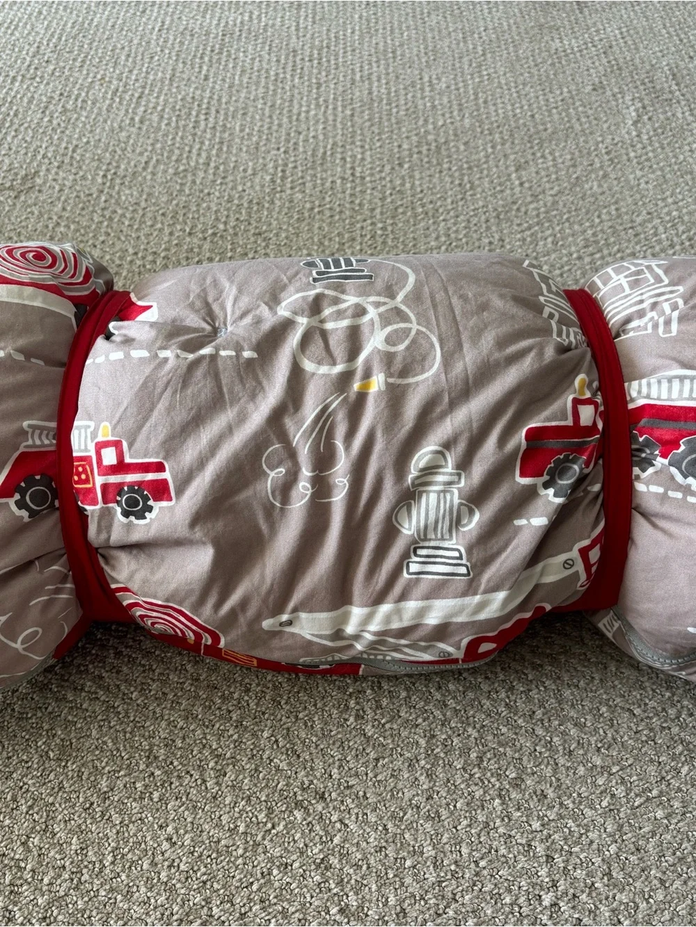 Pottery Barn Children's Red Firetruck Sleeping Bag. No monogram